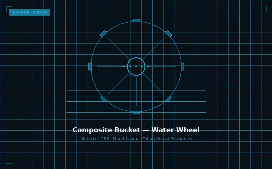 Composite Bucket Water Wheel