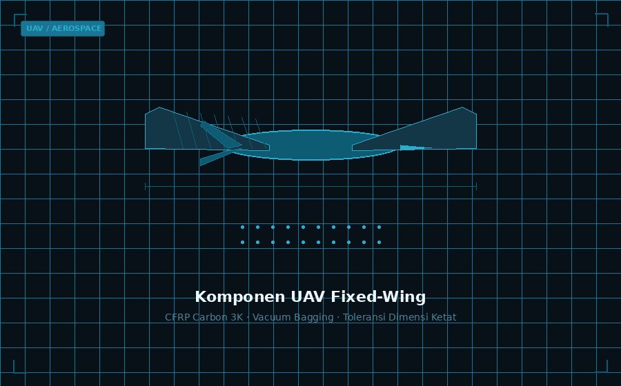 Komponen UAV Fixed-Wing CFRP